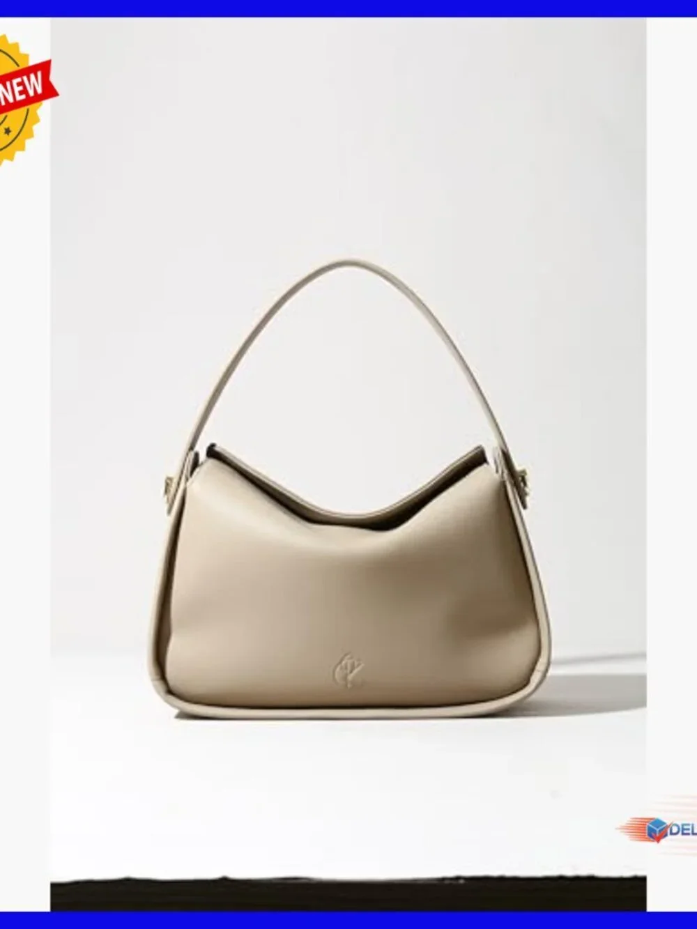 Genuine Leather Hobo Bag with Magnetic Flap, Adjustable Strap, Spacious